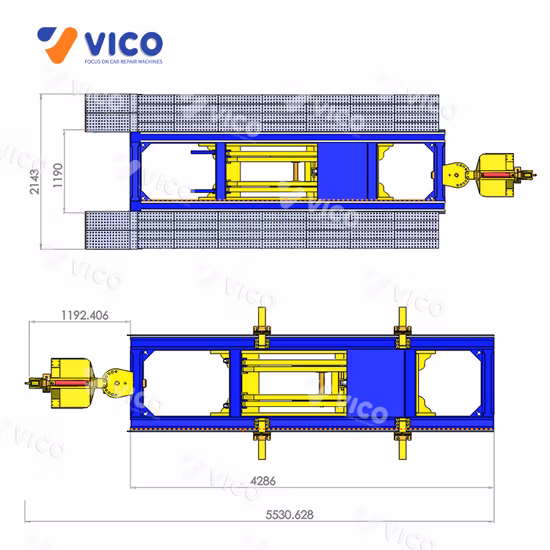 Car Bench Auto Chassis Repair System Straightening Liner European CE Vf8000