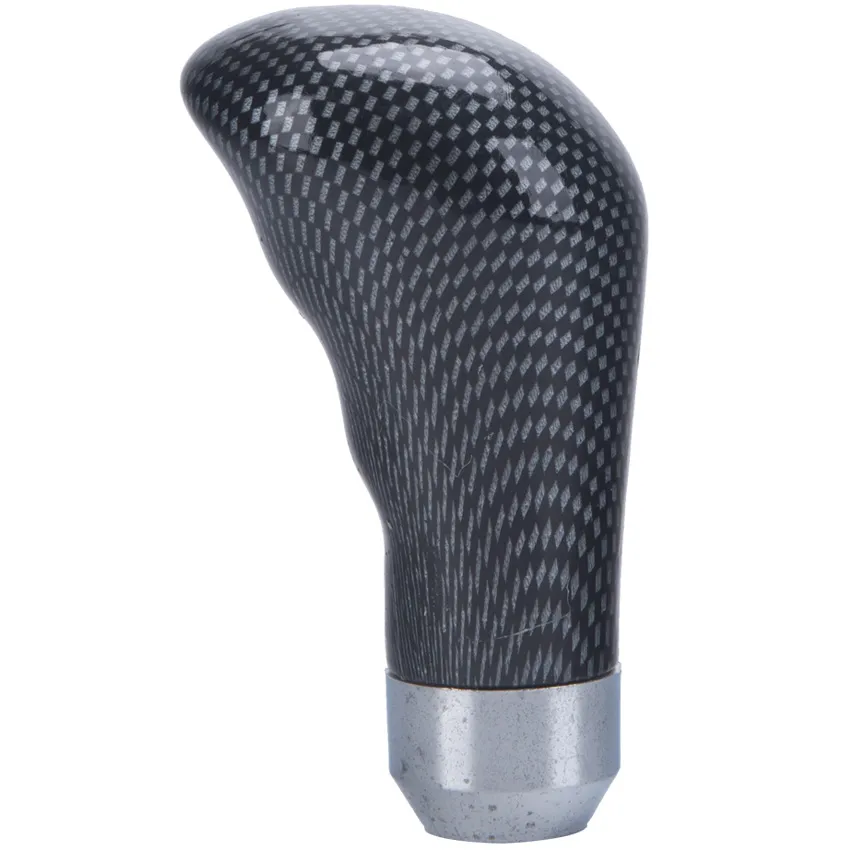 1PCS Leather Car Manual Gear Stick Carbon Shift Gear Knob